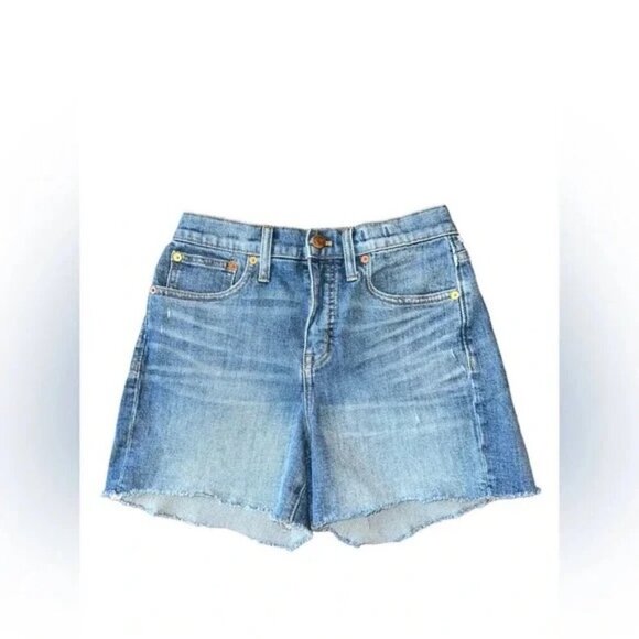 Madewell High Rise Raw Hem Cutoff Glenoaks Denim Shorts - Size 25 - Picture 5 of 5